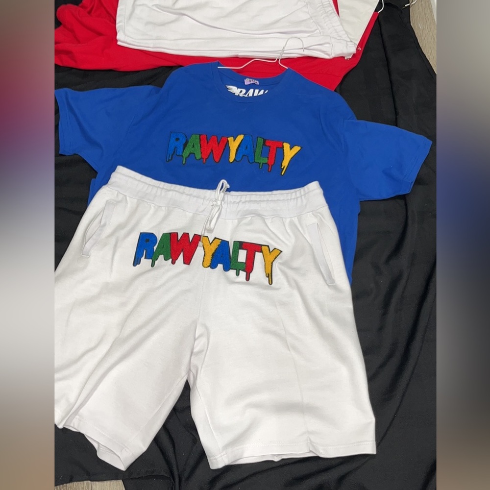 Rawyalty 3XL Tshirt/Short Set Royal/White if separated 86shirt $88 shorts